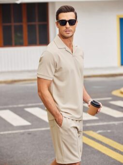 Ensemble polo et short 2 pièces pour homme