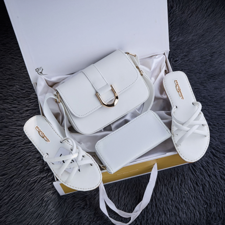 ensemble chic sandale sac portefeuille صندالة وحقيبة ومحفظة - Image 2