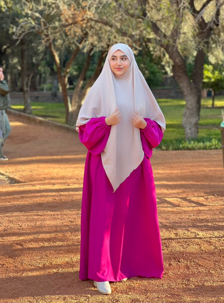 طقم عباية أروى فضفاض Arwa abaya with khimar - Image 3