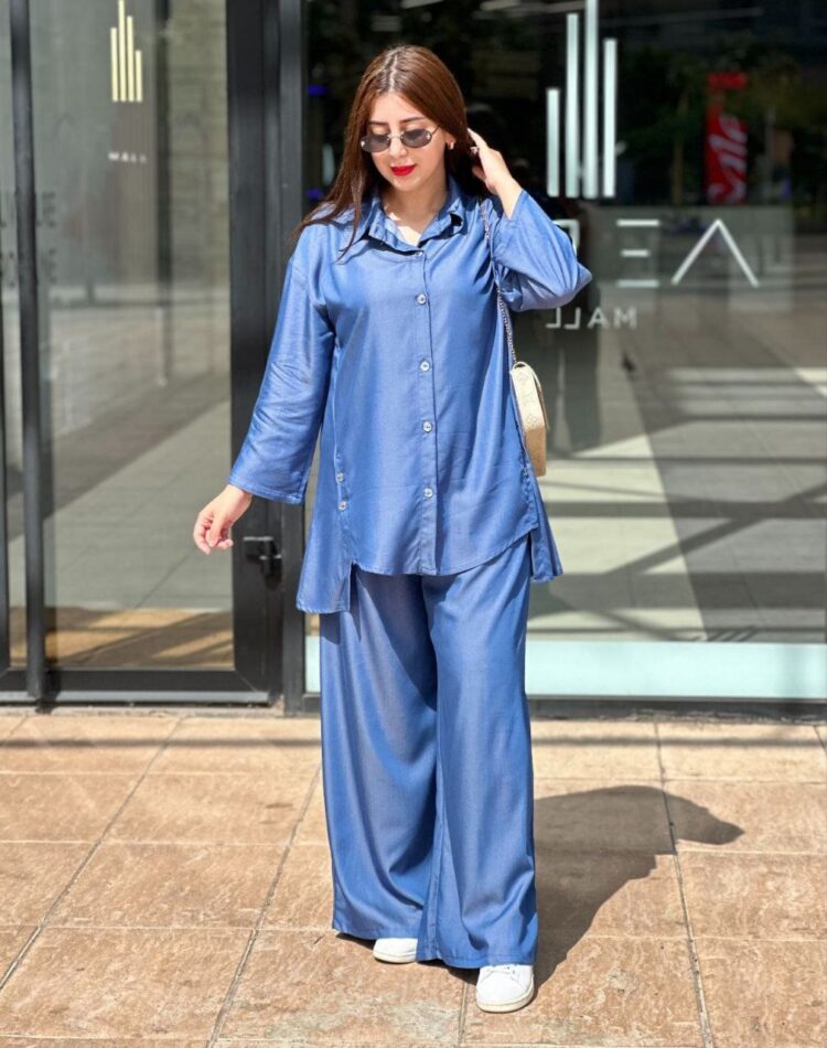 Ensemble tensil eva طقم صيفي قطعتين بألوان الجينز - Image 8