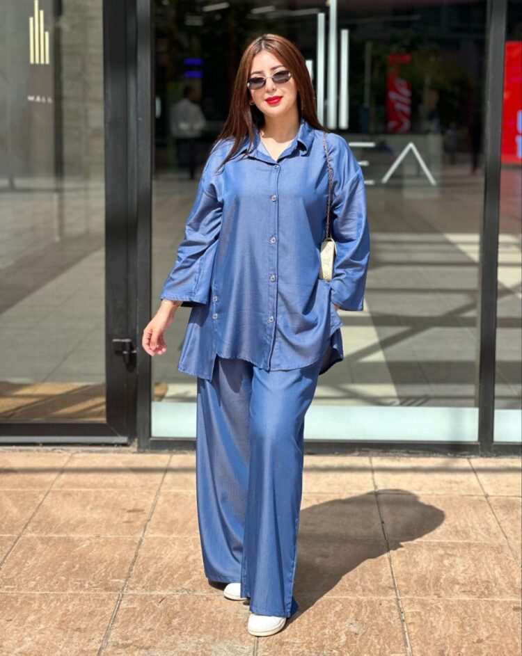 Ensemble tensil eva طقم صيفي قطعتين بألوان الجينز - Image 7