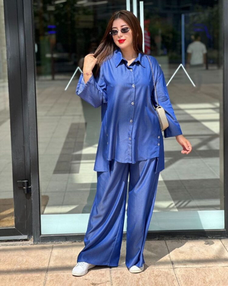 Ensemble tensil eva طقم صيفي قطعتين بألوان الجينز - Image 6