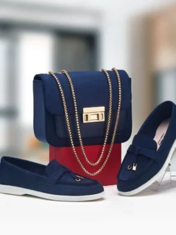 حذاء موكاسين نسائي مريح وحقيبة "Rectangle Mini