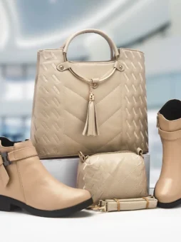 طقم حقيبة وبوت نسائي