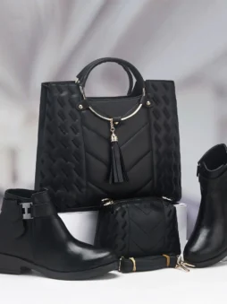 طقم حقيبة وبوت نسائي