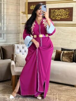 قفطان هماوي طرزة الكتاف مع الحزام2