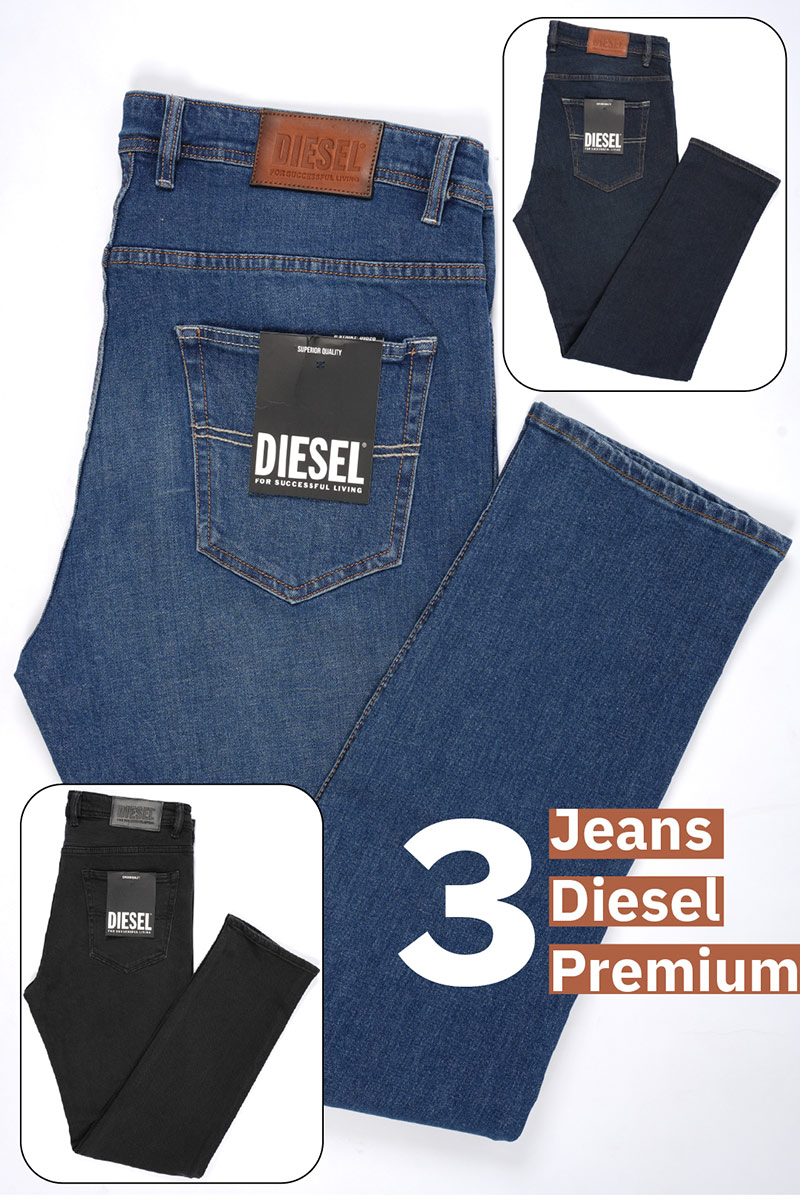 باك 3 سراويل جينز Diesel - جودة عالمية بتصميم إيطالي فاخر (قطن 100%) - Image 3