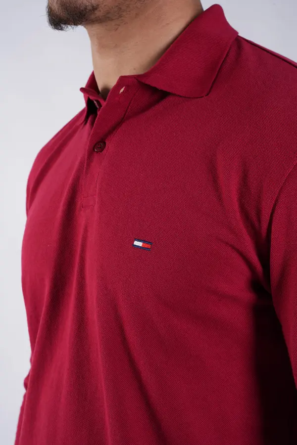 باك 3 بولو تومي بأكمام طويلة - قطن بيكي ممتاز Pack 3 Polo - Image 4