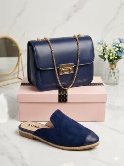 طقم حقيبة وحذاء نسائي