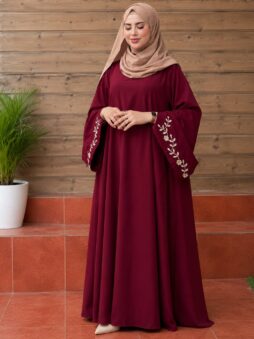 abaya warda crepe rosa
