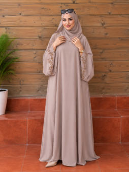 abaya warda crepe rosa
