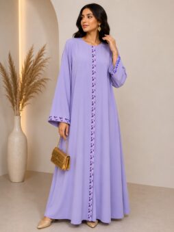 Abaya crepe rosa original, عباية كريب روزا الأصلي