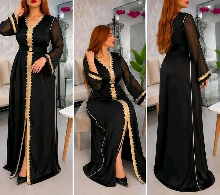Caftan soie 4 files
