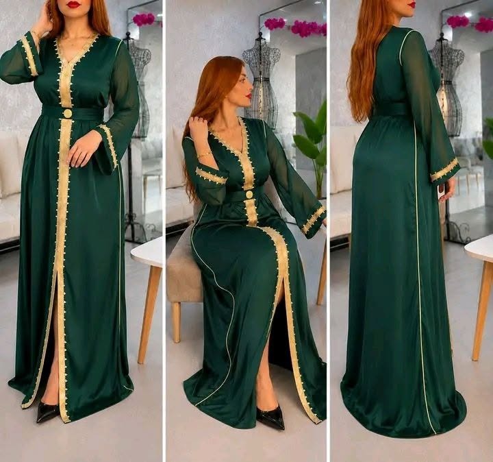 Caftan soie 4 files