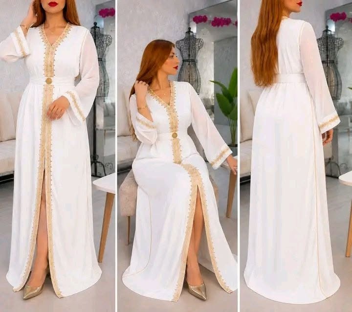 Caftan soie 4 files