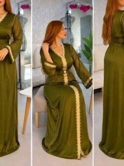 Caftan soie 4 files
